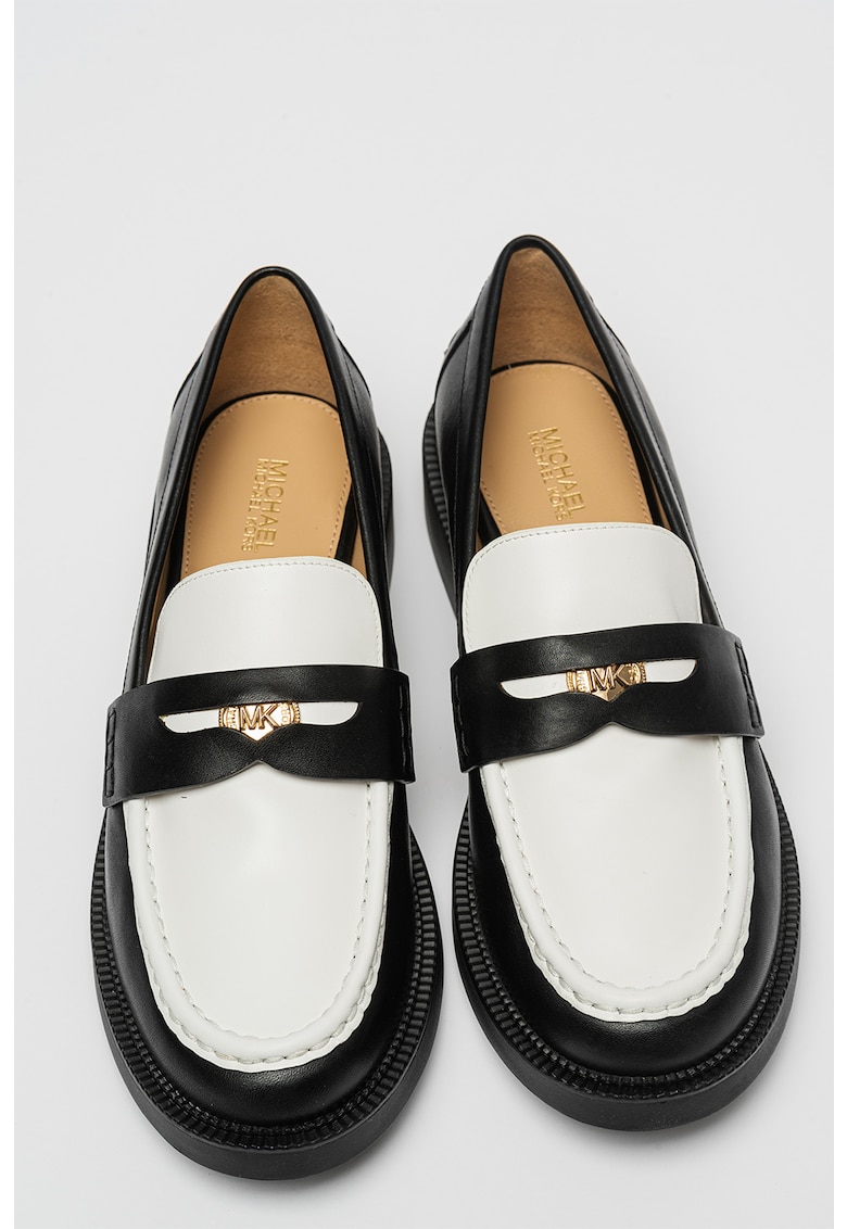 Кожени мокасини с лого Michael Kors