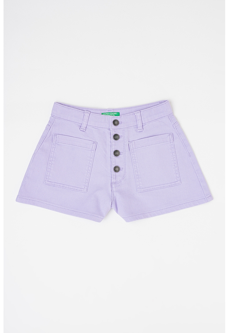 Къс панталон с памук с копчета United Colors of Benetton