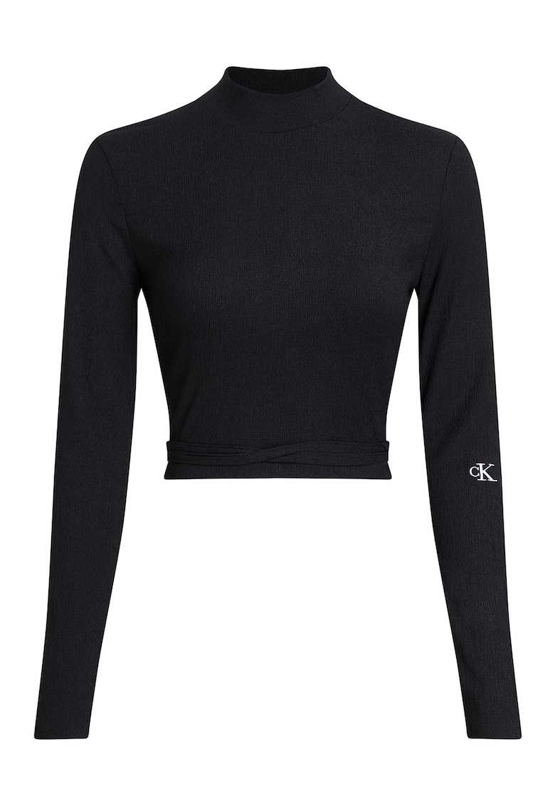 Къса блуза с връзка на подгъва CALVIN KLEIN JEANS