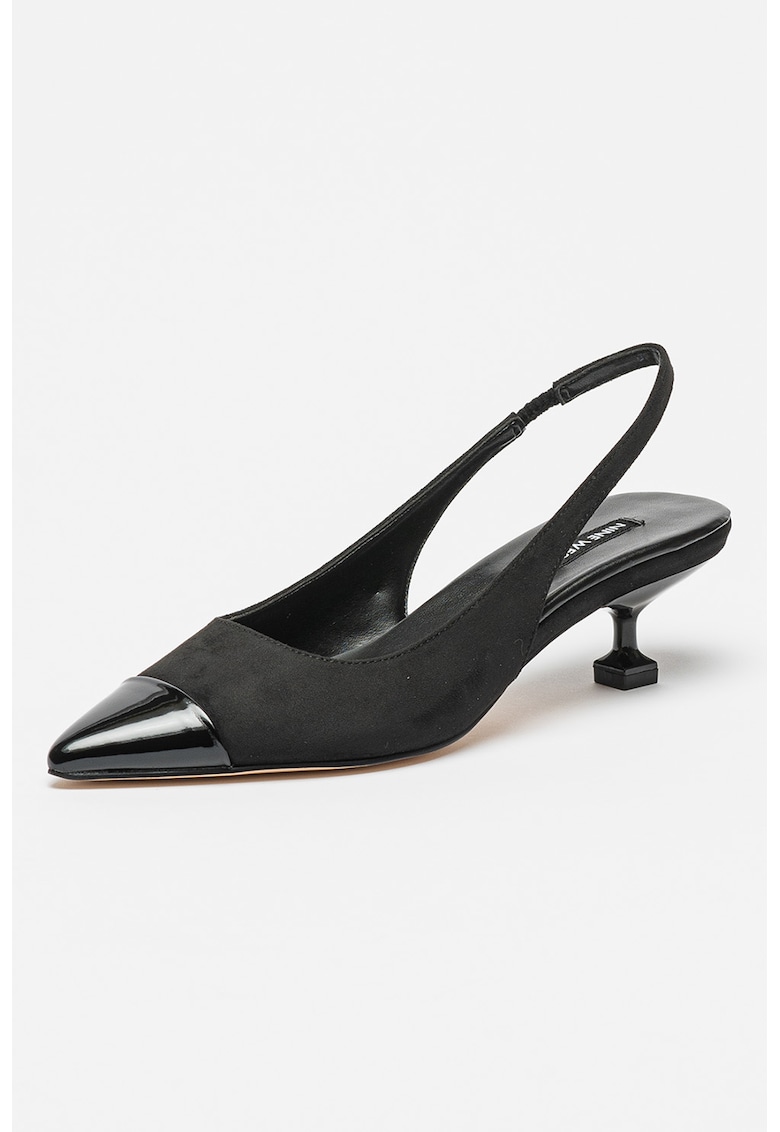 Обувки Work It с отворена пета и котешки ток NINE WEST