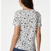 Памучна тениска с абстрактен принт Marks Spencer