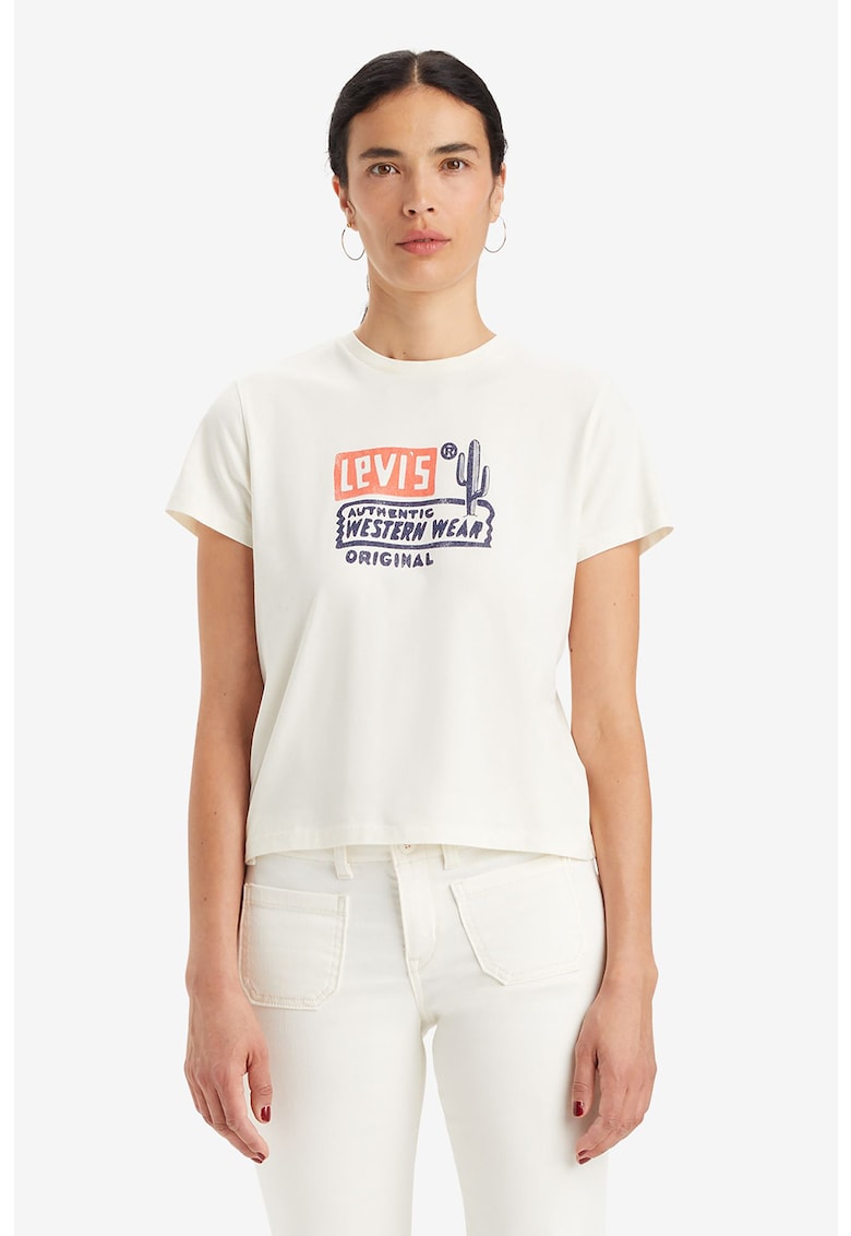 Памучна тениска с лого Levis