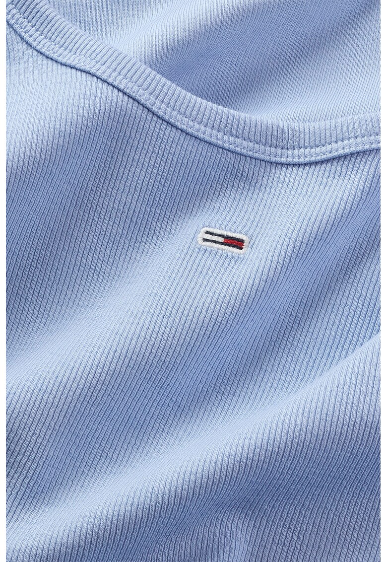 Рипсена тениска по тялото Tommy Jeans