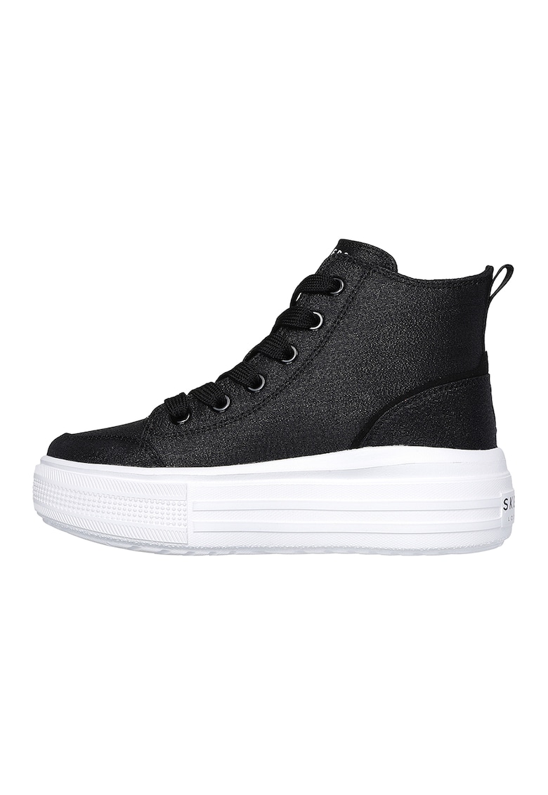 Спортни обувки от еко кожа с висока равна платформа Skechers