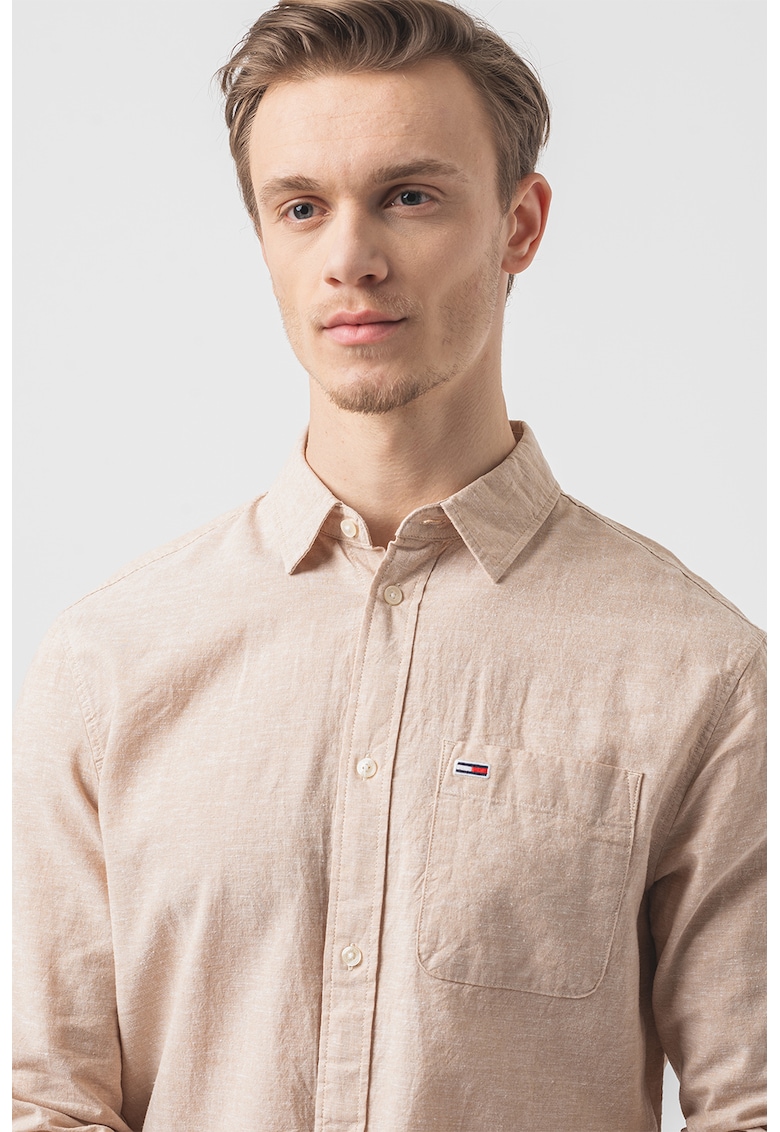 Стандартна риза с лен Tommy Jeans