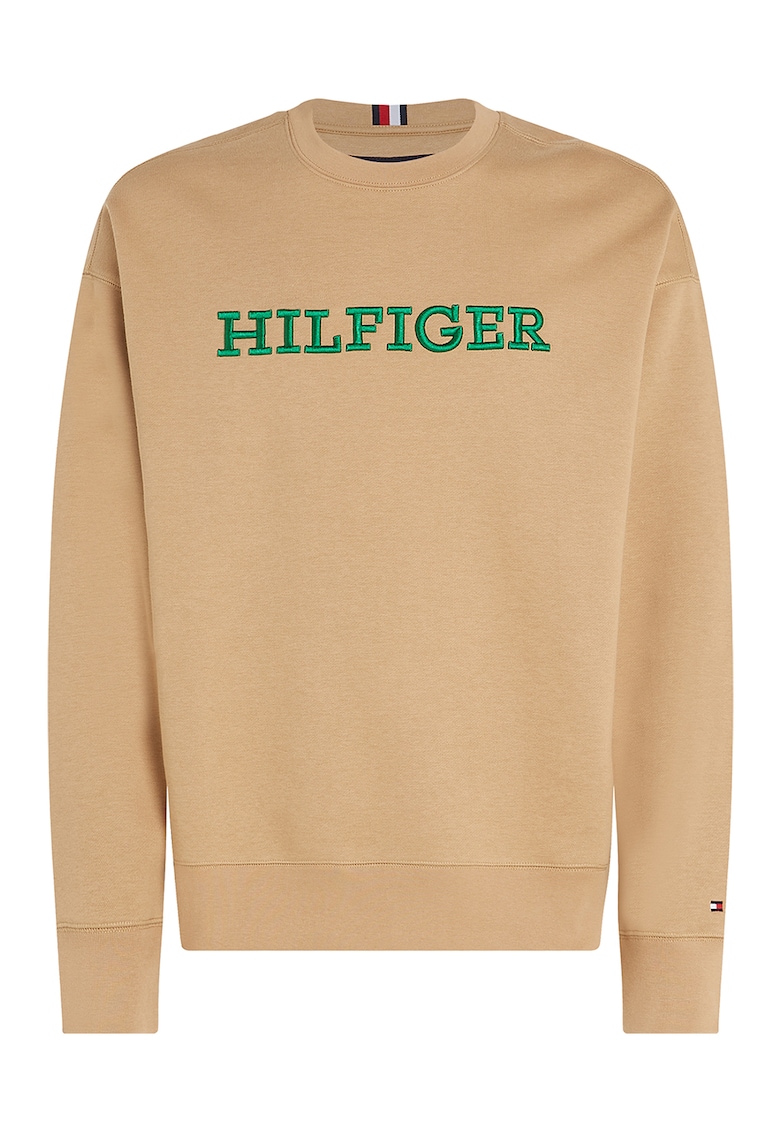 Суитшърт с органичен памук с бродирано лого Tommy Hilfiger