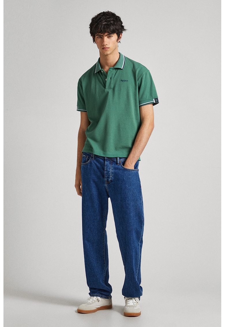 Тениска от памучно пике с яка Pepe Jeans London