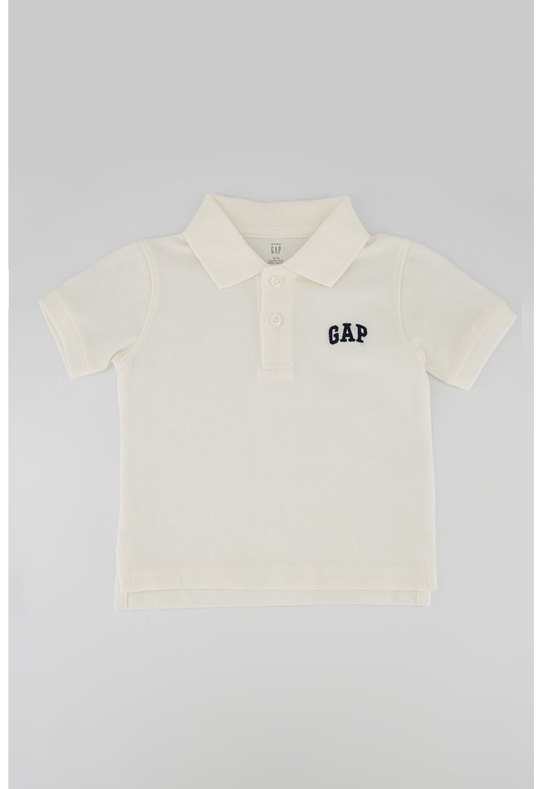 Тениска от пике с яка и бродирано лого GAP