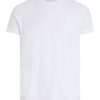 Памучна тениска с овално деколте CALVIN KLEIN