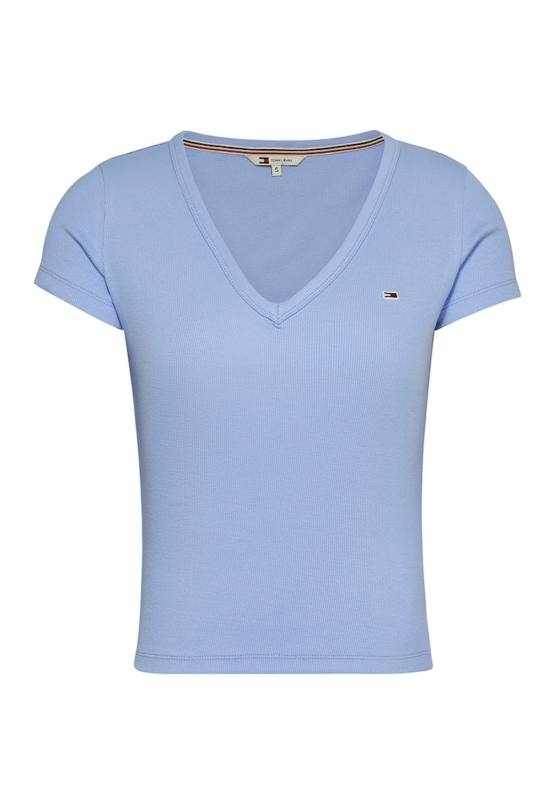 Тениска по тялото с шпиц Tommy Jeans