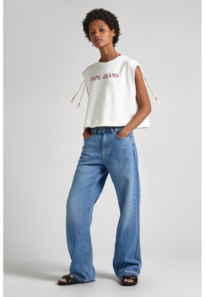 Тениска с бродирано лого Pepe Jeans London