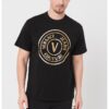Тениска с овално деколте и лога Versace Jeans Couture