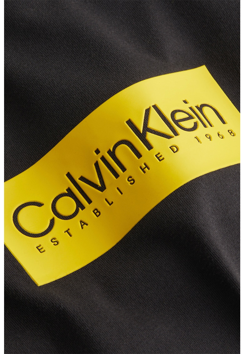 Тениска с овално деколте и лого CALVIN KLEIN