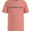 Тениска с овално деколте и лого CALVIN KLEIN
