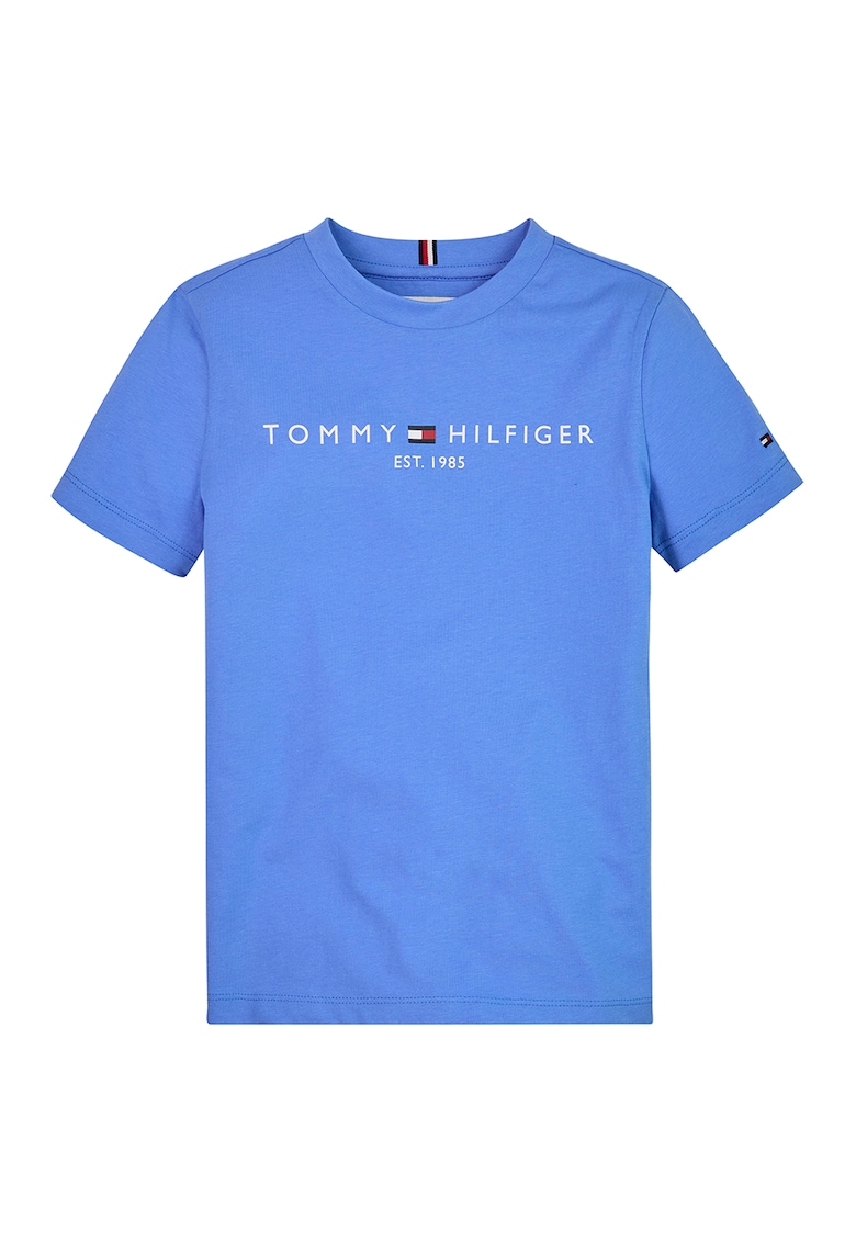 Тениска с овално деколте и лого Tommy Hilfiger