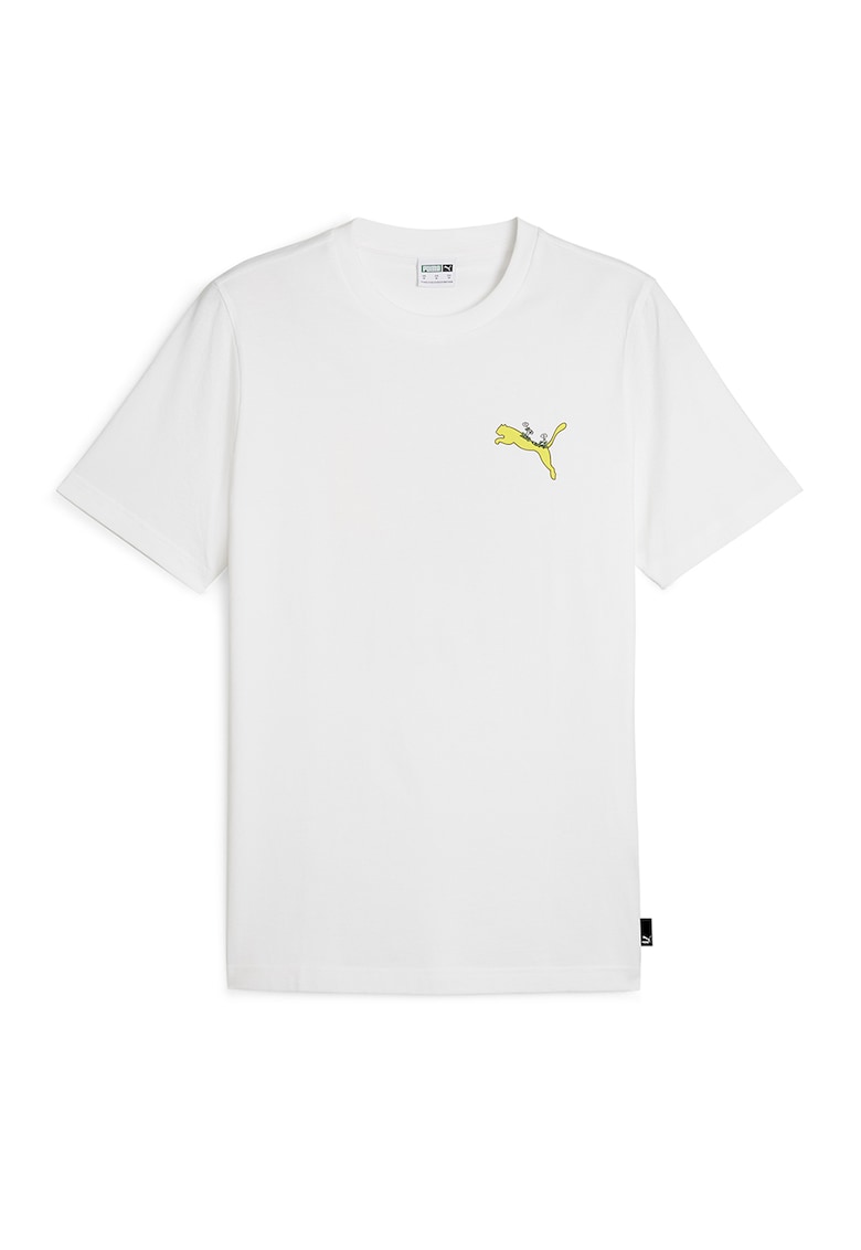 Тениска с овално деколте и шарка Puma