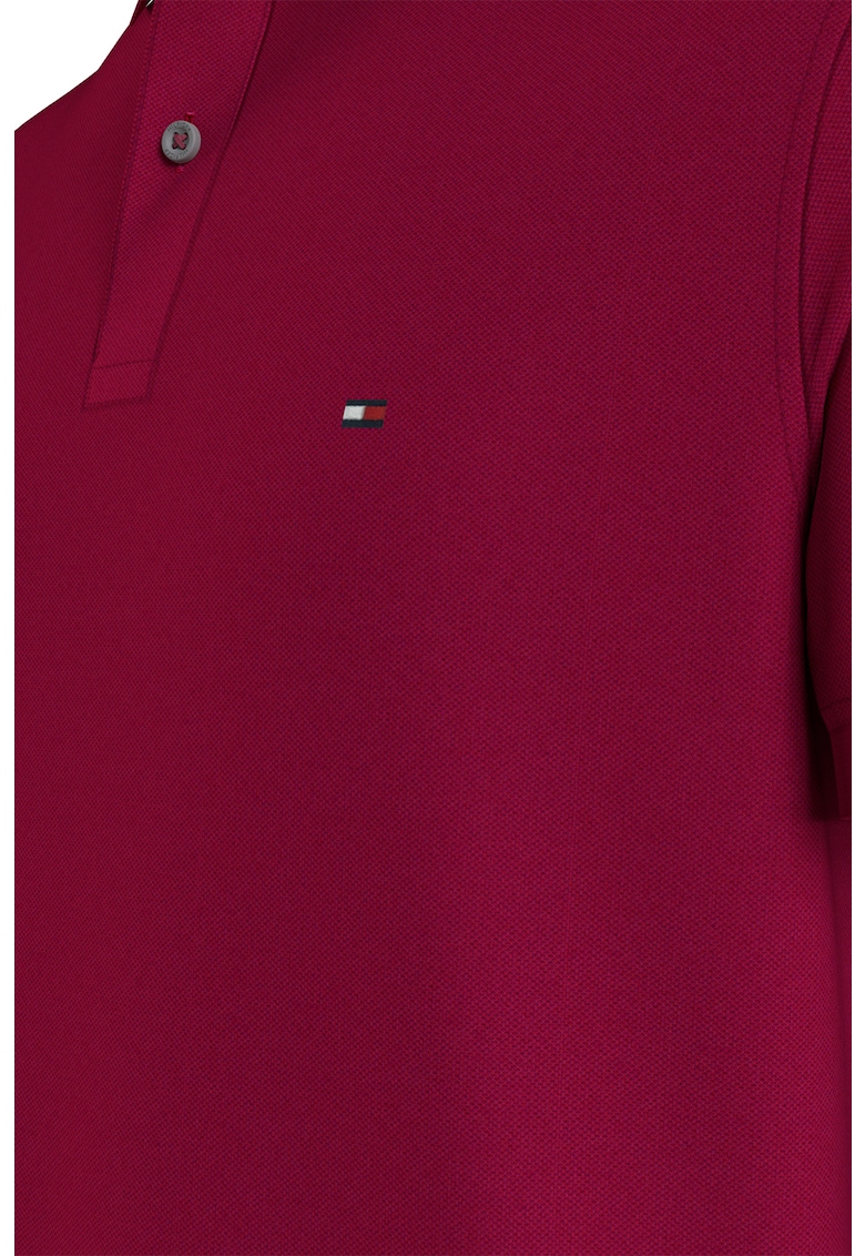 Тениска с органичен памук с яка Tommy Hilfiger