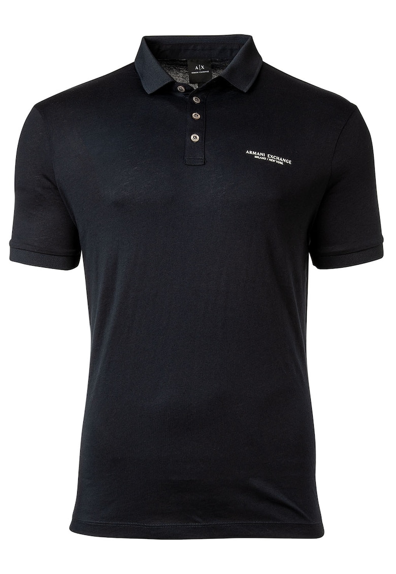 Слим тениска с яка и лого ARMANI EXCHANGE