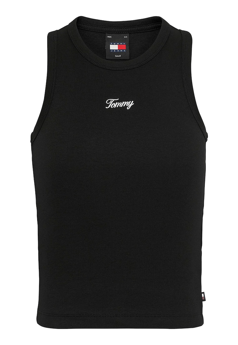 Топ с органичен памук с лого Tommy Jeans