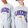 Унисекс худи LA Lakers с лого - Светлосив меланж - New Era