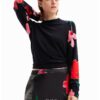 Фино плетен флорален пуловер DESIGUAL
