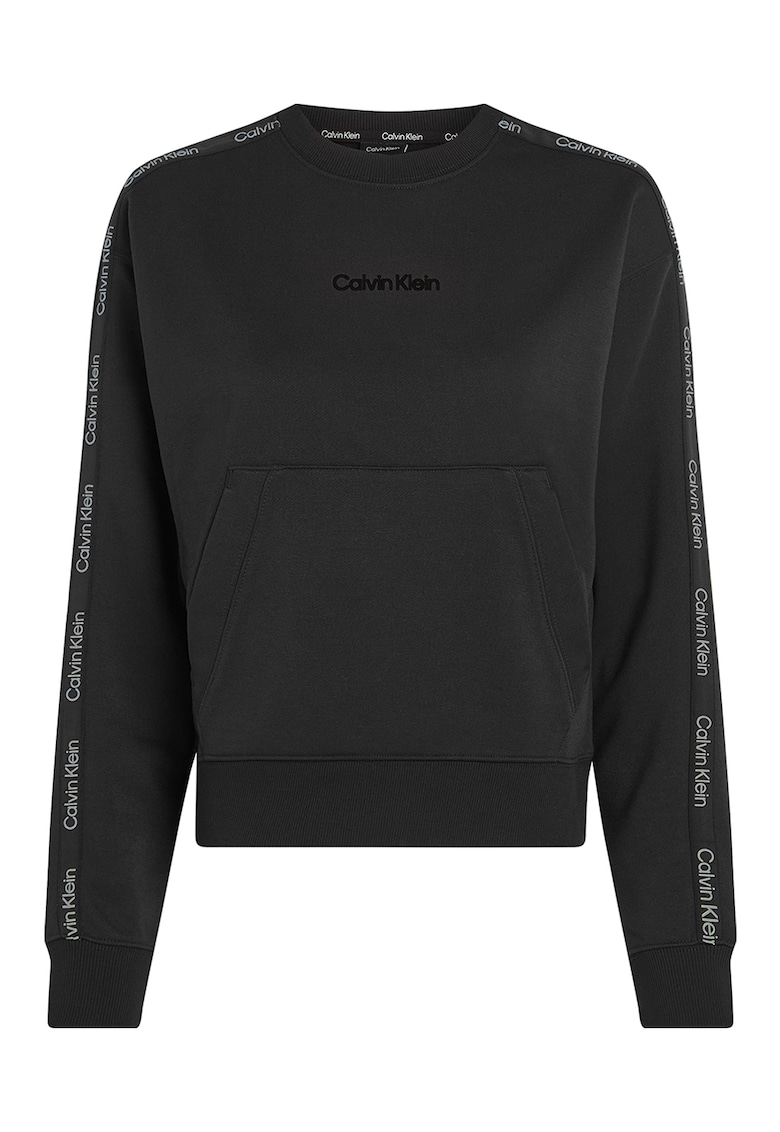 Фитнес блуза с лого и джоб кенгуру CALVIN KLEIN