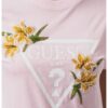 Фитнес тениска с флорални бродерии Guess