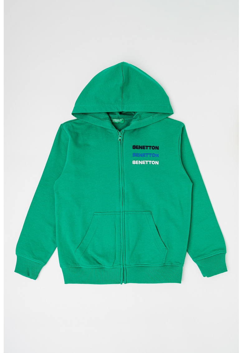 Худи с цип и лого United Colors of Benetton