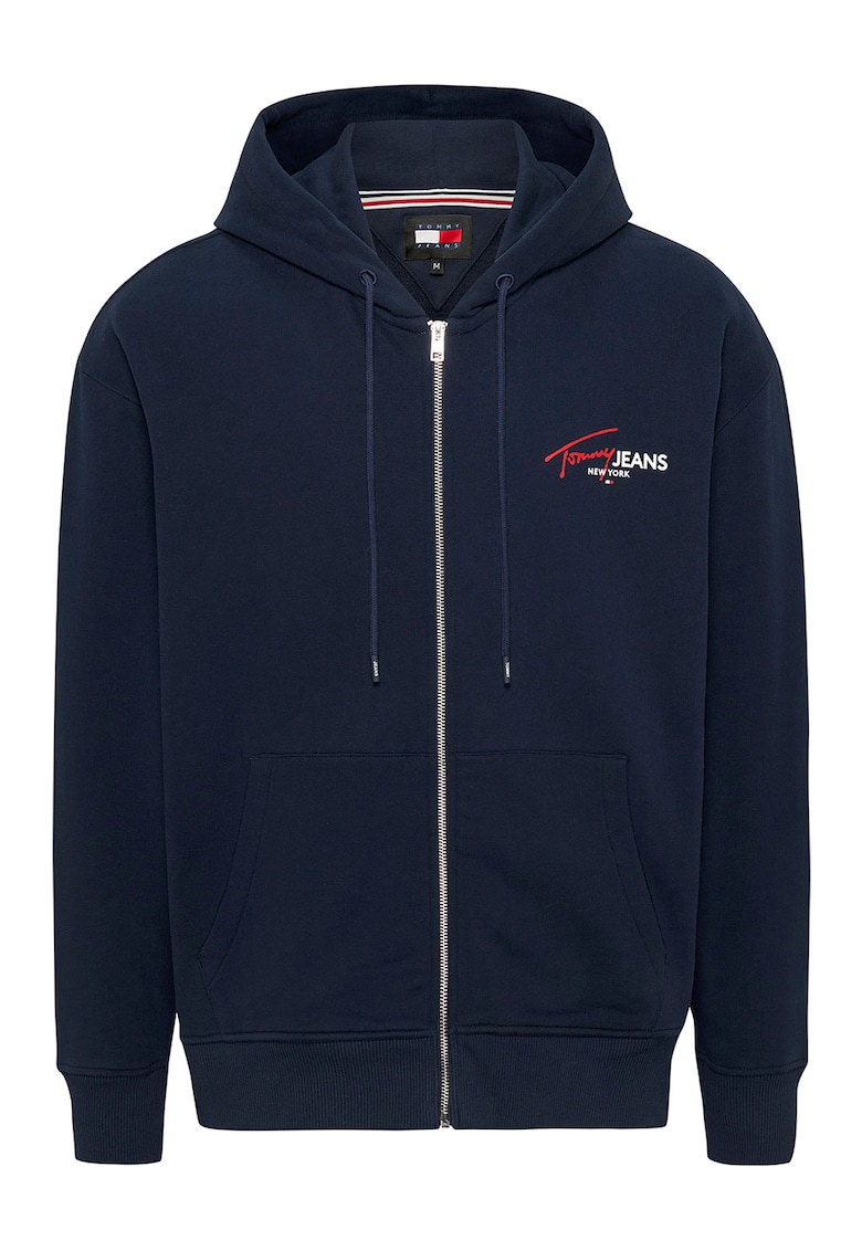 Худи с цип и скосени джобове Tommy Jeans
