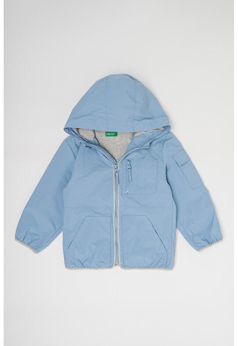 Яке без шарка с качулка и цип United Colors of Benetton