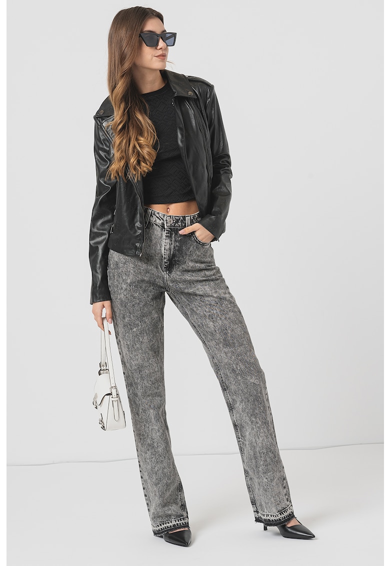 Яке от еко кожа с принт GUESS JEANS