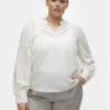 Vero Moda Curve Блуза Chris 10301893 Бял Regular Fit за Жени цена