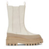 Calvin Klein Jeans Боти тип челси Flatform Chelsea Boot Lth Wn YW0YW01111 Екрю за Жени цена