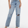 ONLY Дънки Robyn 15250328 Син Straight Fit за Жени цена
