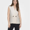 ONLY Елек Caro 15278794 Бял Loose Fit за Жени цена