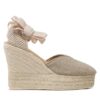 Manebi Еспадрили Heart-Shaped Wedge Espadrilles O 7.1 WH Бежов за Жени цена