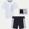 Boss Комплект от тениска с яка и къси панталони J50785 Син Regular Fit за Момчета цена