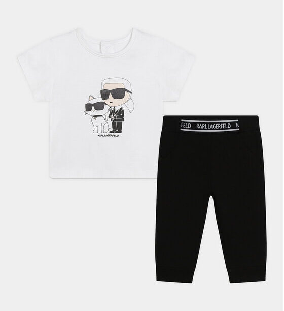 Комплект тишърт и клин Karl Lagerfeld Kids за Момичета цена