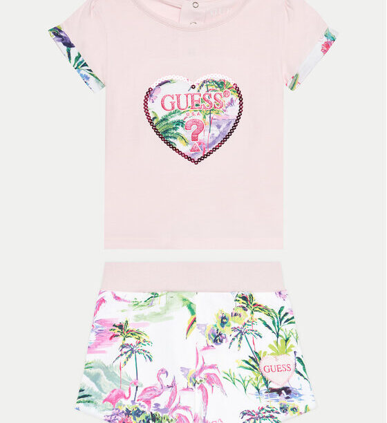 Комплект тишърт и панталонки Guess за Момичета