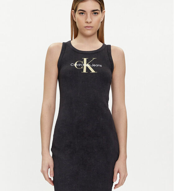 Calvin Klein Jeans Лятна рокля Archival Monologo J20J223069 Черен Slim Fit за Жени цена