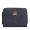 Tommy Hilfiger Малък дамски портфейл Th Refined Med Za Mono AW0AW15755 Тъмносин за Жени цена