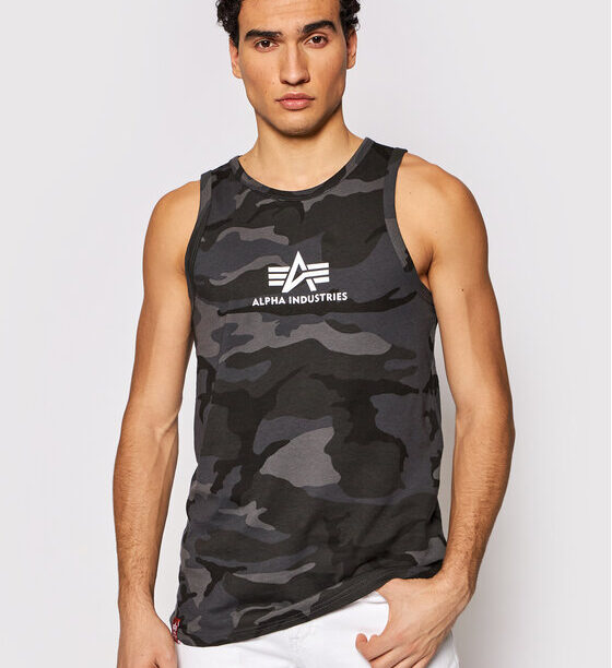 Alpha Industries Мъжки топ Basci Camo 126566C Сив Regular Fit за Мъже цена
