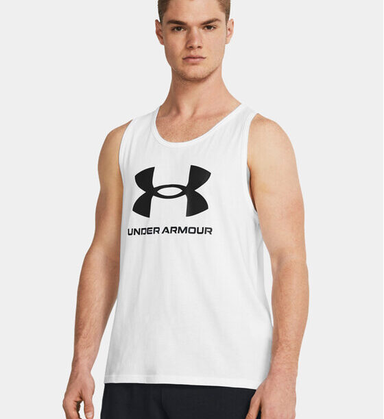 Under Armour Мъжки топ Ua Sportstyle Logo Tank 1382883-100 Бял Loose Fit за Мъже цена