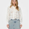 ONLY Риза Bobby 15314566 Бял Cropped Fit за Жени цена