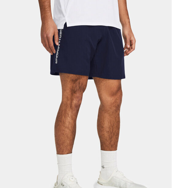 Under Armour Спортни шорти Ua Woven Wdmk Shorts 1383356-410 Тъмносин Loose Fit за Мъже цена