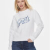 Guess Суитшърт Cn Stones Logo W4RQ14 KB681 Бял Relaxed Fit за Жени цена