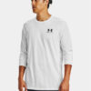 Under Armour Тениска с дълъг ръкав Ua Sportstyle Left Chest Ls 1329585-100 Бял Loose Fit за Мъже цена