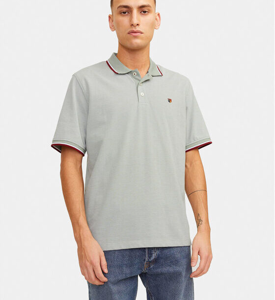 Jack&Jones Тениска с яка и копчета Bluwin 12169064 Сив Regular Fit за Мъже цена