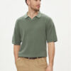 Jack&Jones Тениска с яка и копчета Linen 12252748 Зелен Regular Fit за Мъже цена