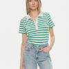 Tommy Hilfiger Тениска с яка и копчета 1985 WW0WW39530 Зелен Slim Fit за Жени цена